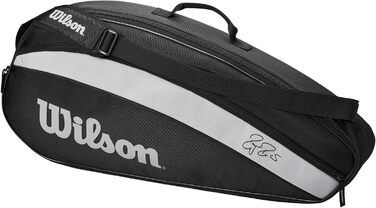 Тенісна сумка Wilson Roger Federer Team Wilson Racquet Bag Feded Team, до 3 ракеток, чорна/біла, WR8005801001