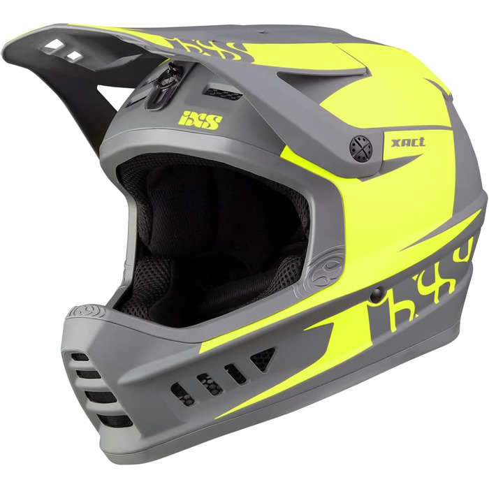 Шолом для даунхілу IXS XACT EVO лайм-графіт, MTB, захисний
