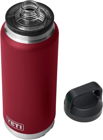 Термос-бутилка YETI Rambler 1020 мл, вакуумна, нержавіюча сталь, з кришкою для пиття, червона