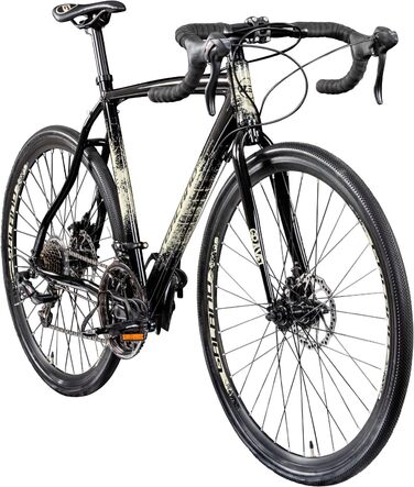 Шосейний велосипед 28 Gravel Trail 14Gang (антрацит/крем, 55 см), 700c Gravel Bike Cross Bike