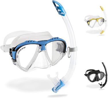 Маска Matrix або Combo Set Mask Snorkel Gamma для дайвінгу та снорклінгу, One Size, Unisex Clear/Blue Mask Snorkel