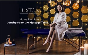 Портативне масажне ліжко Luxton Home Premium, складне, регульована висота, 183×68 см, з аксесуарами та сумкою, для дому, салону, спа, татуювань