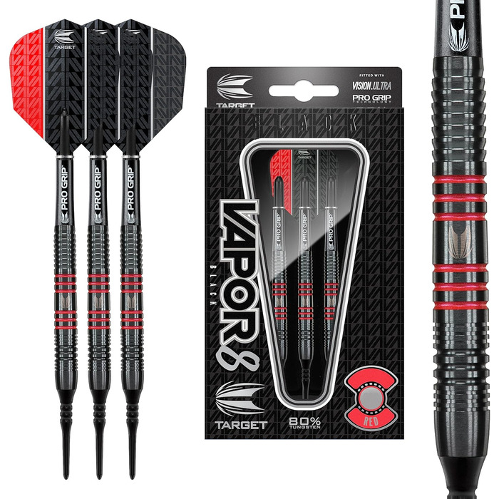 Набір дротиків Target Darts Vapor 8, 19 г, червоний