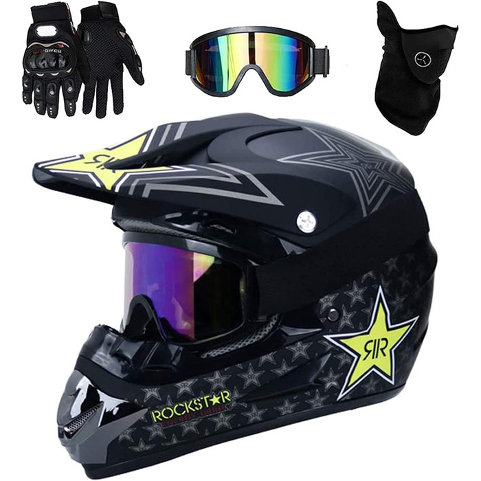 Дитячий шолом Fullface для MTB, мотокросу, BMX, Downhill, ендуро, кросбайка, оффроуд, велосипеду та мотоцикла