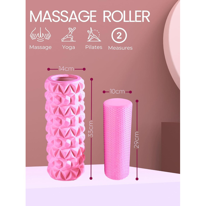 Фітнес-масажний ролик для тригерних точок, 2 шт., Foam Roller"