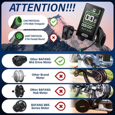 Дисплей BAFANG Ebike CAN для M-Motors, комп'ютер 0-9 PAS C020