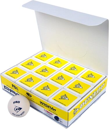 М'яч Dunlop Sports Pro, скло, білий, 12 уп.