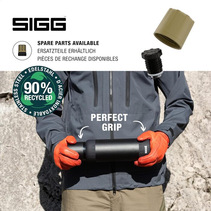 Термос SIGG Alpine Star 1л, нержавіюча сталь, ізольована пляшка для напоїв, з чашкою, тримає 27 годин гаряче та 100 годин холодне, для кемпінгу та подорожей, бежевий, без BPA, герметичний