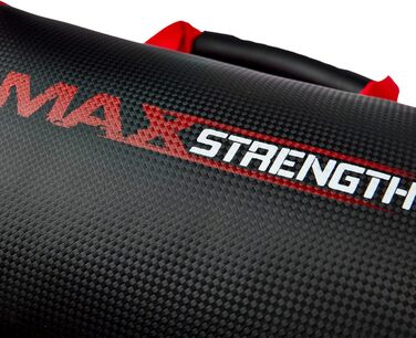 Боксерська груша MaxStrength з наповнювачем, 15 кг, чорний/червоний