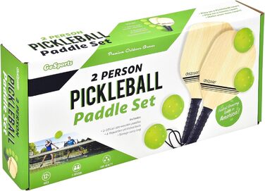 Стартовий набір GoSports Pickleball: 2 весла, 4 м'ячі, сумка-рюкзак