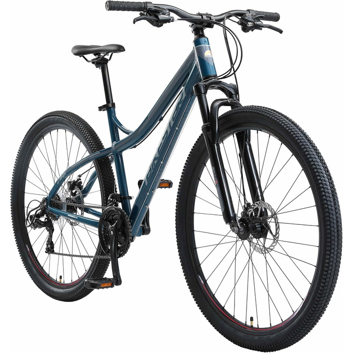 Алюмінієвий гірський велосипед BIKESTAR Hardtail Shimano 21 швидкісна трансмісія, дискові гальма 26, 27.5, 29 дюймові шини 16, 17, 18 дюймова рама Alu MTB СПРОБУЙТЕ 29 ДЮЙМІВ БЕЗ РИЗИКУ Дискові гальма синій і сірий