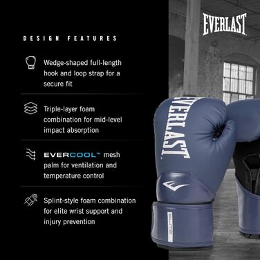 Жіночі боксерські рукавички Everlast Elite Prostyle 16oz, темно-сині
