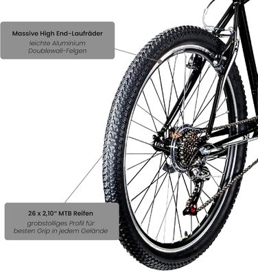 Hardtail V-Brake 46 см, 26