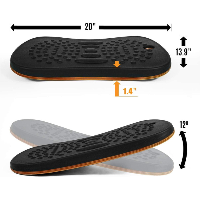 Для стоячого столу з комфортним килимком Design Foam Pad. Wobble Board/Wobble Board Стоячий стіл для дому, тренажерного залу, офісних аксесуарів, 4All Wobble Balance Board