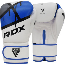 Боксерські рукавички RDX Maya з екошкіри, 14oz, сині, для боксу, муай-тай, кікбоксингу, тренувань та спарингів