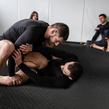 Пазлова фітнес-мат Signature Fitness з EVA-піни, 1,9 см, чорний, для MMA, гімнастики, домашнього спортзалу, 2,9 м², захисне покриття