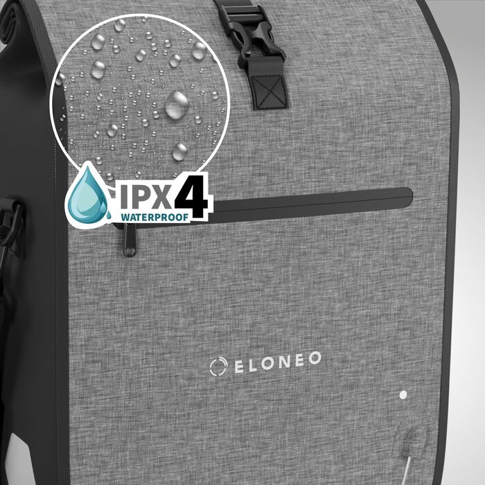 Багажна полиця ELONEO Pannier LED, водонепроникна, 28 л, сірий