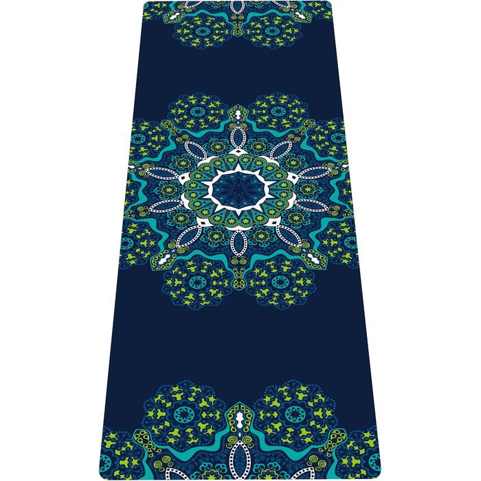 Складаний легкий килимок для йоги LaiEr 183x61x0,15 см з малюнком Mixed Flowers – портативний, для йоги, пілатесу, бікраму та фітнесу