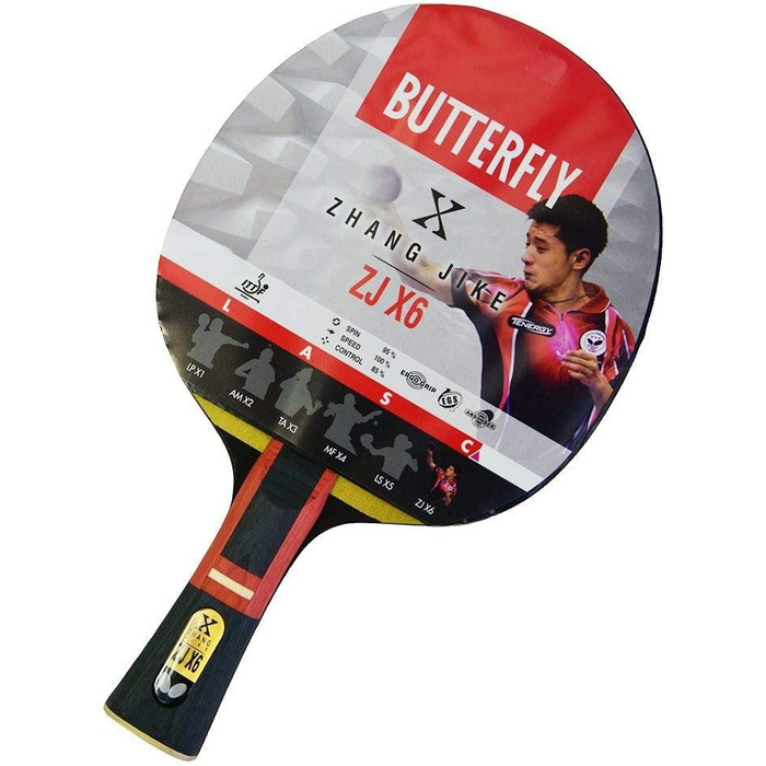 Ракетка для настільного тенісу Butterfly Zhang Jike ZJX 6 Ракетки для настільного тенісу Професіонали та змагання Сертифікований ITTF інтерфейс Ракетка для настільного тенісу TT ракетка професійна гра Topspin Attack Zhang Jike Zjx6