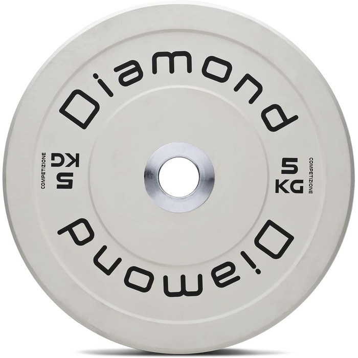 Пара пластин Pro Diamond 2x5 кг, 50 мм, біла, для залу та дому