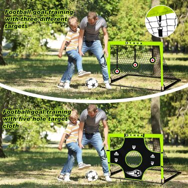 CATCHLUCK футбольні ворота для дітей Pop Up, для саду, з мішенями, 3 цілі, 6 перешкод, сумка для перенесення, для вулиці