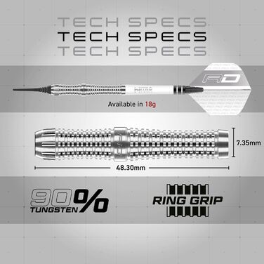 Набір дротиків RED DRAGON Amari Tungsten Pro з польотами Nitrotech