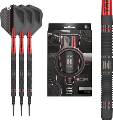 Приціл Softdarts, 90 вольфрам, червоний/чорний, 20 г, ствол 10