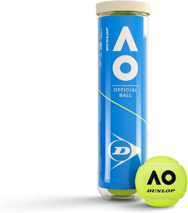 Тенісні м'ячі DUNLOP Australian Open для ґрунту, хардкорту та трави, 2 набори по 4 шт.