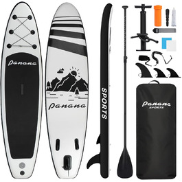 Надувна SUP-дошка Panana 305x76x15 см з преміум аксесуарами, комплект для серфінгу, регульоване весло, ультралегка, неслизька поверхня