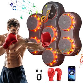 Музичний бокс-багаторежимний тренажер з LED, Bluetooth, 9 швидкостей, 5 рівнів гучності, для дорослих і дітей