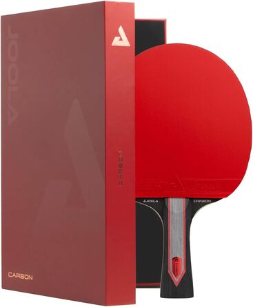 JOOLA Настільний тенісний ракетка RED Carbon PRO з карбоновим шаром, мікроновими накладками та магнітною коробкою, професійна