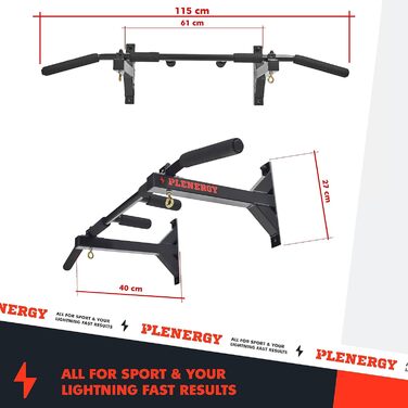 Турнік Plenergy S5, стельовий/настінний, 6 ручок, монтажний матеріал