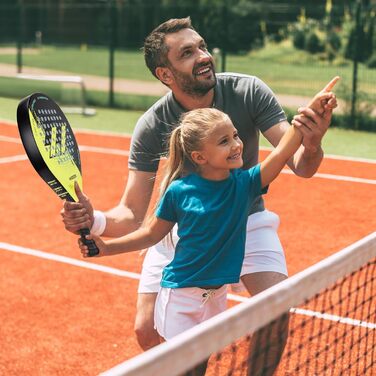 Ракетка Padel з вугл. скловолокна + тенісні м'ячі для початківців"