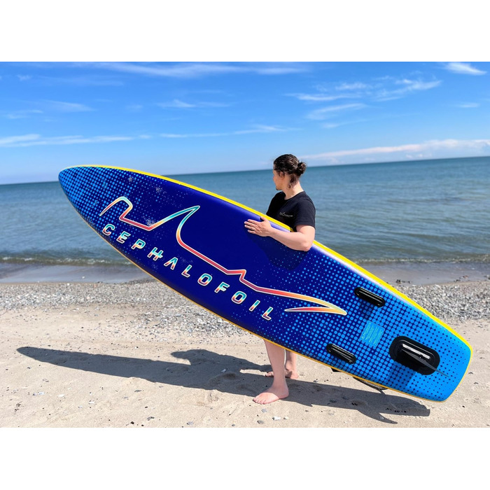 Надувна SUP-дошка для плавання Ocean Blue & Yellow 335x81x15 см