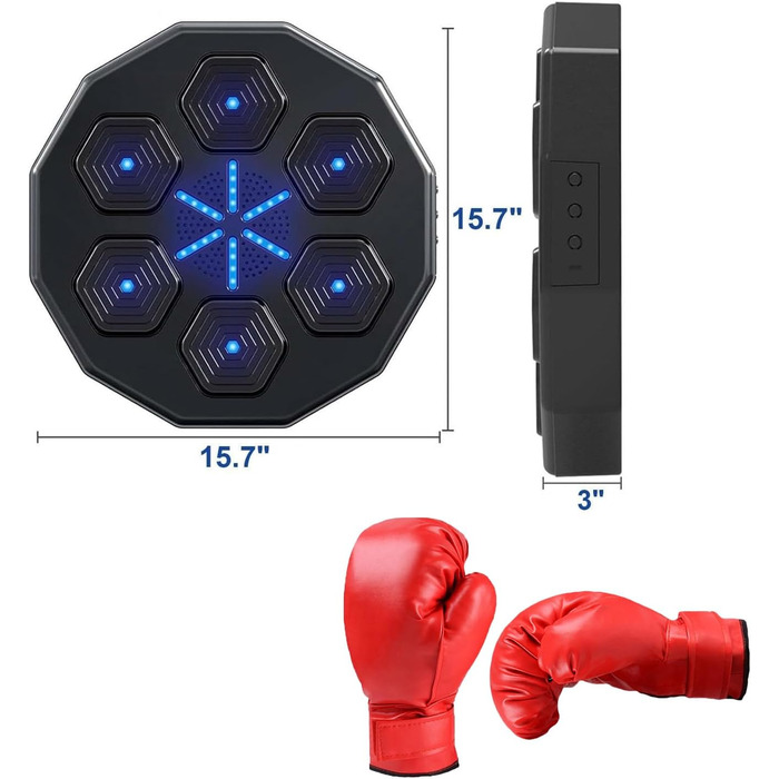 Електронна музична боксерська машина, Настінна боксерська машина, Музична машина для боксу Bluetooth Boxing Boxing, Пристрої для тренування боксу з боксерськими рукавичками, Настінний боксерський тренажер для зняття стресу вдома