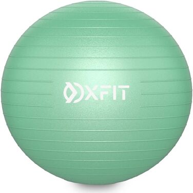 М'яч для вправ OXFIT, Anti-Burst, 70-75см, м'ятно-зелений, насос