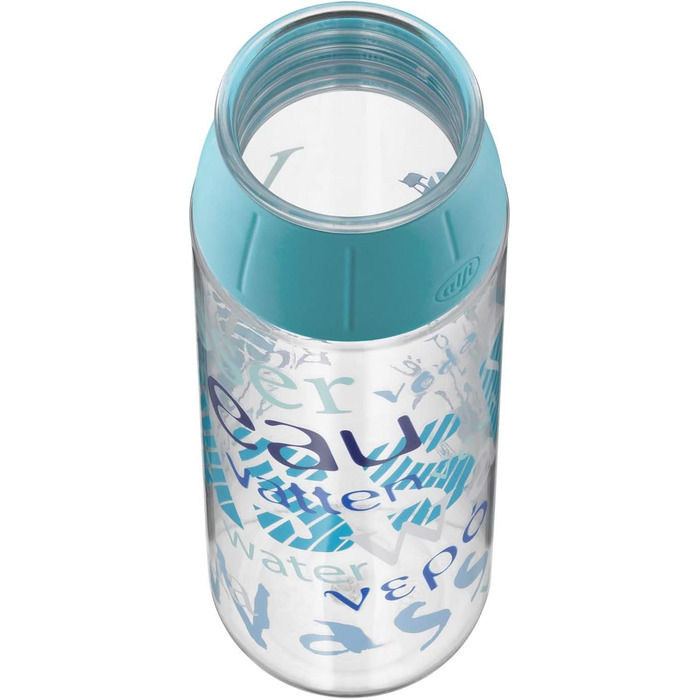 Пляшка для пиття alfi Tritan BPA Free, пляшка для води 700 мл, tritanBottle герметична, вугільна кислота, можна мити в посудомийній машині, 5495.110.070 пляшка для toGo, школи, спорту, піших прогулянок, відпочинку (вода блакитна)