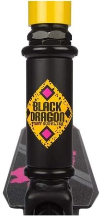 Трюковий самокат Black Dragon, чорний/рожевий, One size