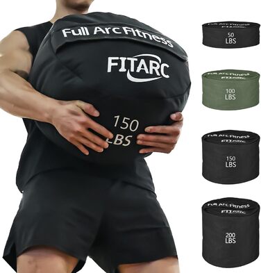 Тренувальний мішок Fitarc Sandbag 150 фунтів, без піску, чорний