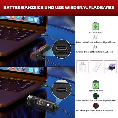 Світлодіодний велосипедний ліхтар StVZO з USB акумулятором, переднє та заднє світло, комплект для велосипеда для дітей і дорослих