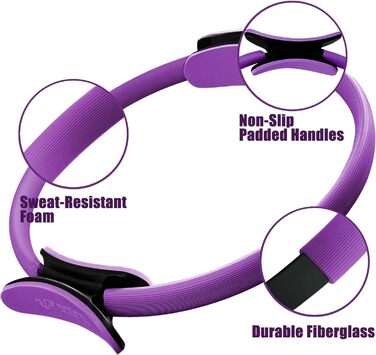 Кільце для пілатесу RitFit з кишенею та електронною книгою, фіолетовий