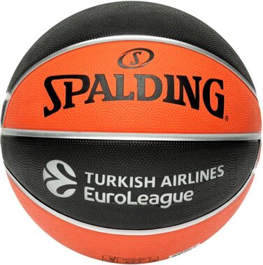 Баскетбольний м'яч Spalding TF-150 Euroleague, чорний/помаранчевий, розмір 7