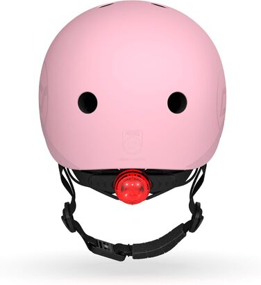Дитячий шолом Scoot and Ride з регульованими ремінцями, матовий, розміри S/M, LED-світло, м'яка флісова підкладка