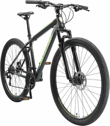 Гірський велосипед BIKESTAR Hardtail Shimano 21 швидкісна передача, дискове гальмо 26, шини 27.5, 29 дюймів 15 17 19-дюймова рама MTB Кадр 15 (Кадр 19', 29 чорний)