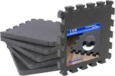 Підлогова захисна мат XXL 32x32 см, товщина 2,5 см, EVA, для спортзалу, тренажерів, гаража, набір 6/12/18/36 пазлів