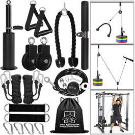 Фітнес-набір Favuit Cable Pull Lat Pulldown, канат на трицепс, шків DIY