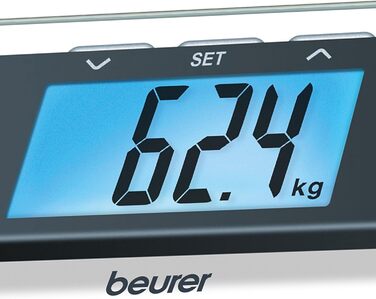 Ваги Beurer BF 220, скляні, великий LCD дисплей, до 180 кг