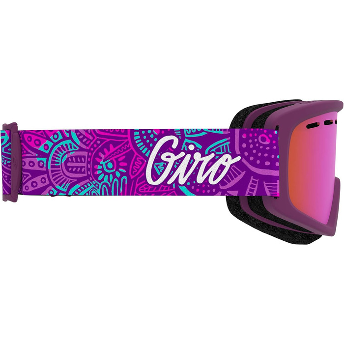 Гірськолижні окуляри Giro Unisex Rev (Упаковка з ук) (One Size, психіка, квітка, бурштиновий рожевий)