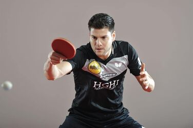 Настільна ракетка Butterfly Dimitrij Ovtcharov Diamond, червоно-чорно-біла, професійна