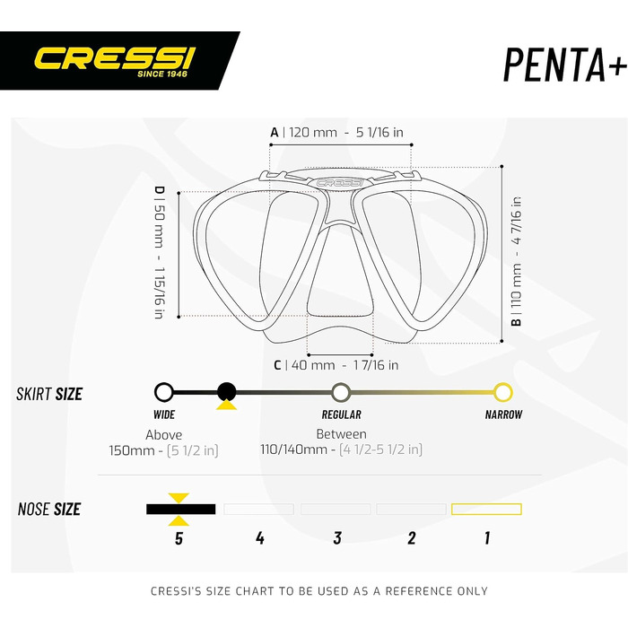 Набір трубок Cressi для дорослих Penta & Alpha Ultra Dry